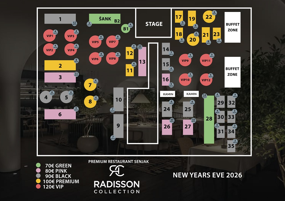 Hotel Radison Senjak mapa
